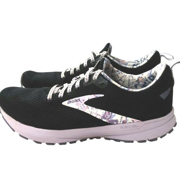Special edition Brooks Revel 5 womens running shoe black & purple delicate dyes - Picture 1 of 10
